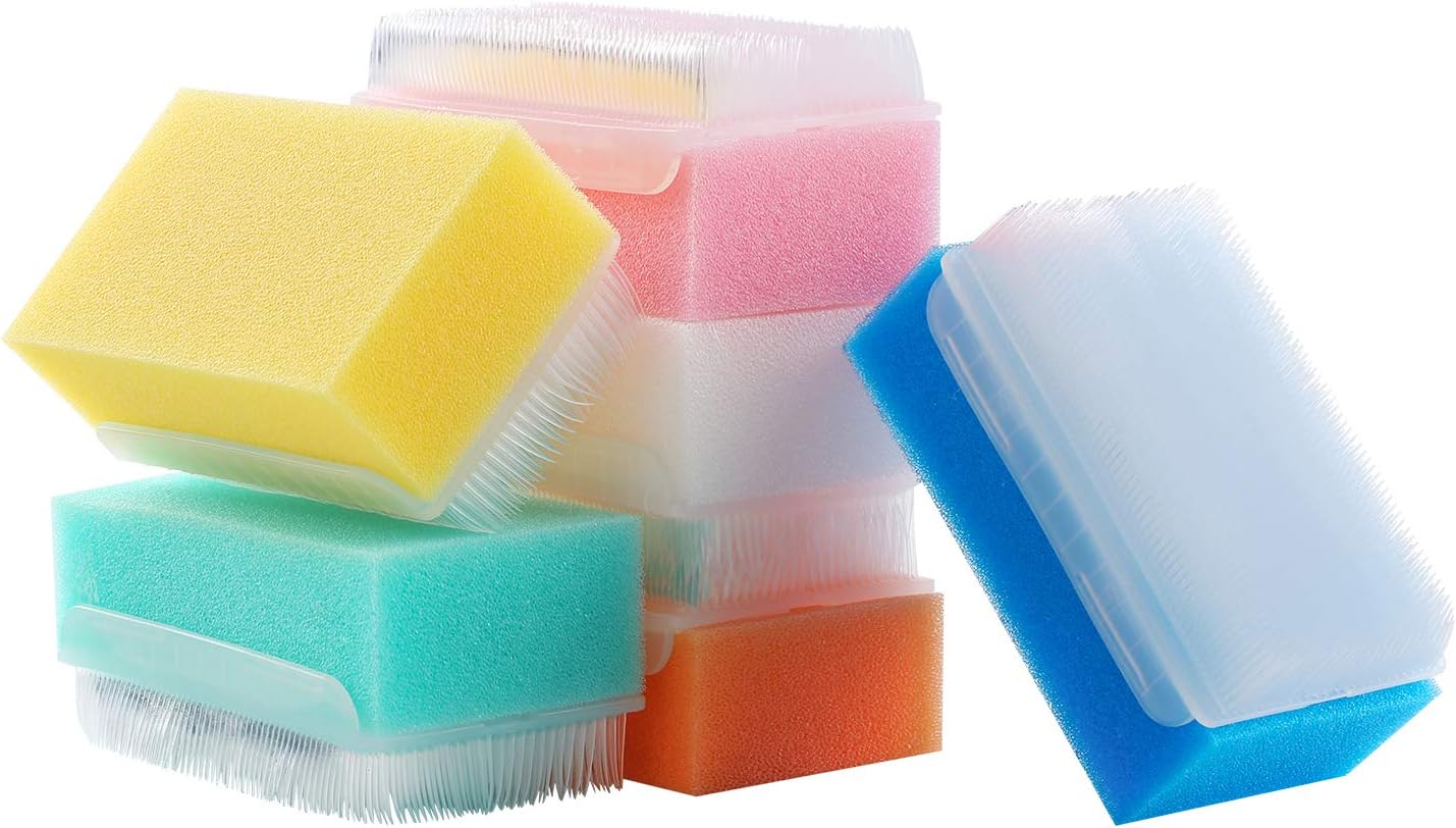 Baby Products For Sensitive Skin - 6 Pack Baby Bath Sponge Brush