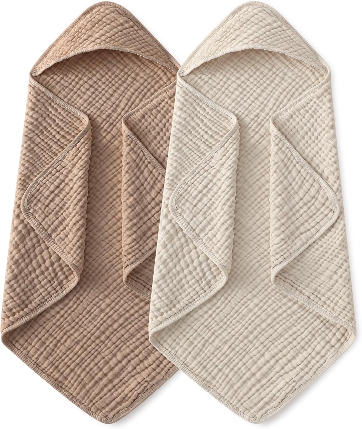 Baby Products For Newborn - Hooded Baby Towels 2 Pack 100%