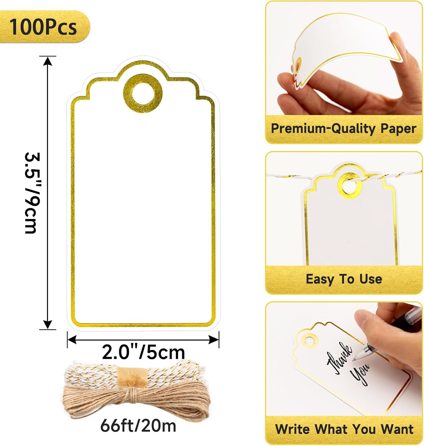 Gold Foil Gift Tags with Strin - مراجعة Baby Products To Gift وسعره