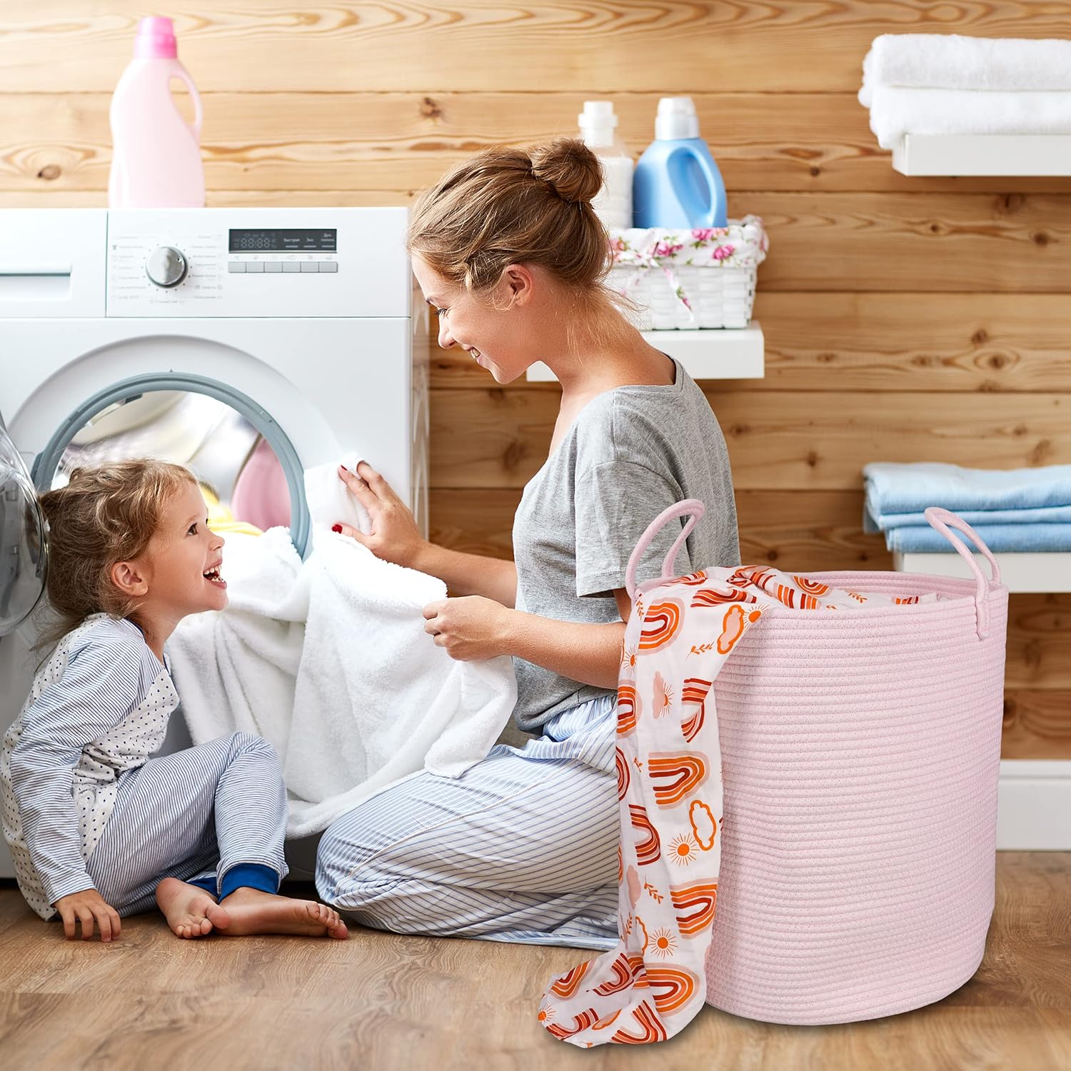 Large Cotton Rope Laundry Bask - مراجعة Baby Products Hamper وسعره
