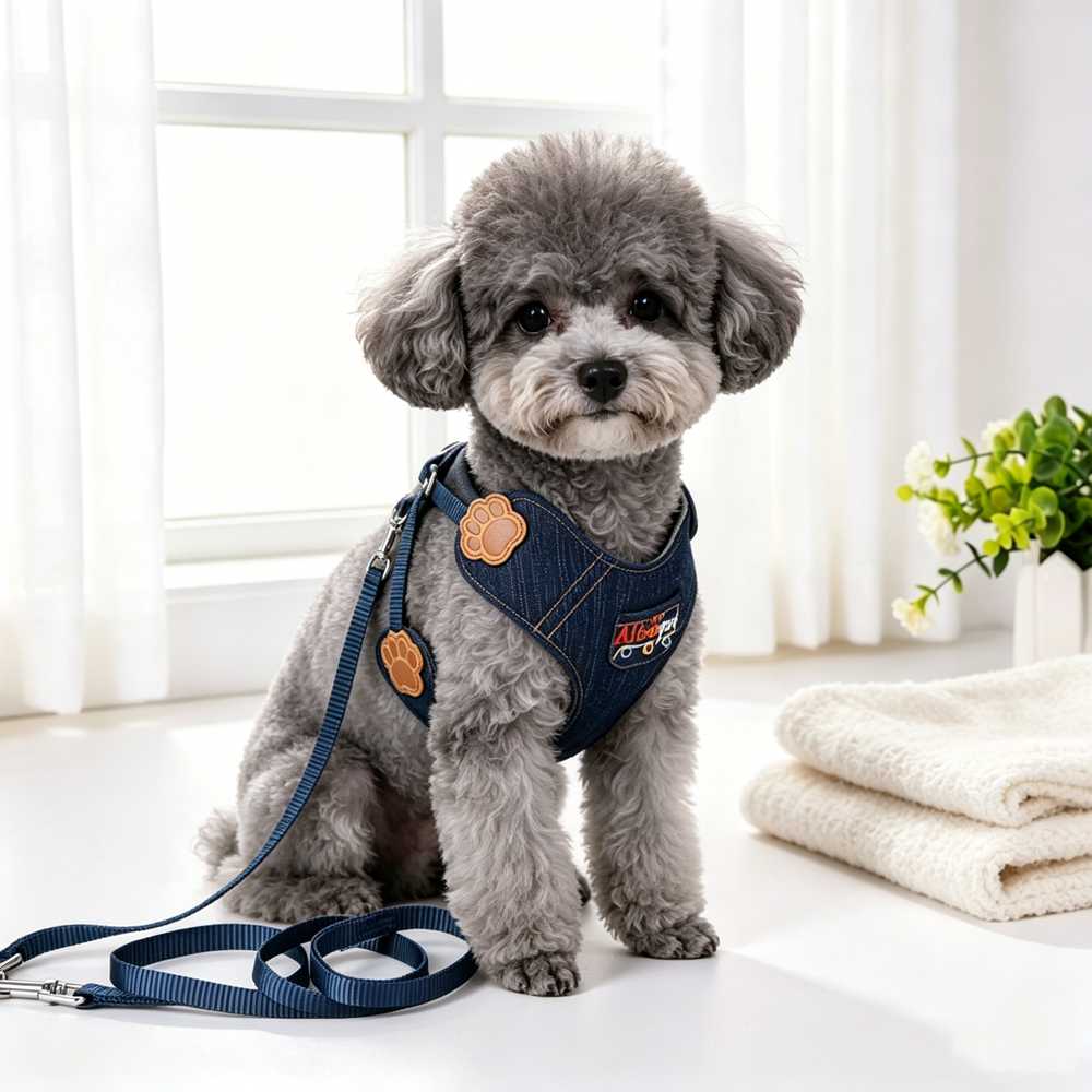 Denim Blue Paw Pet Harness Ves - مراجعة Baby Products On Sale وسعره