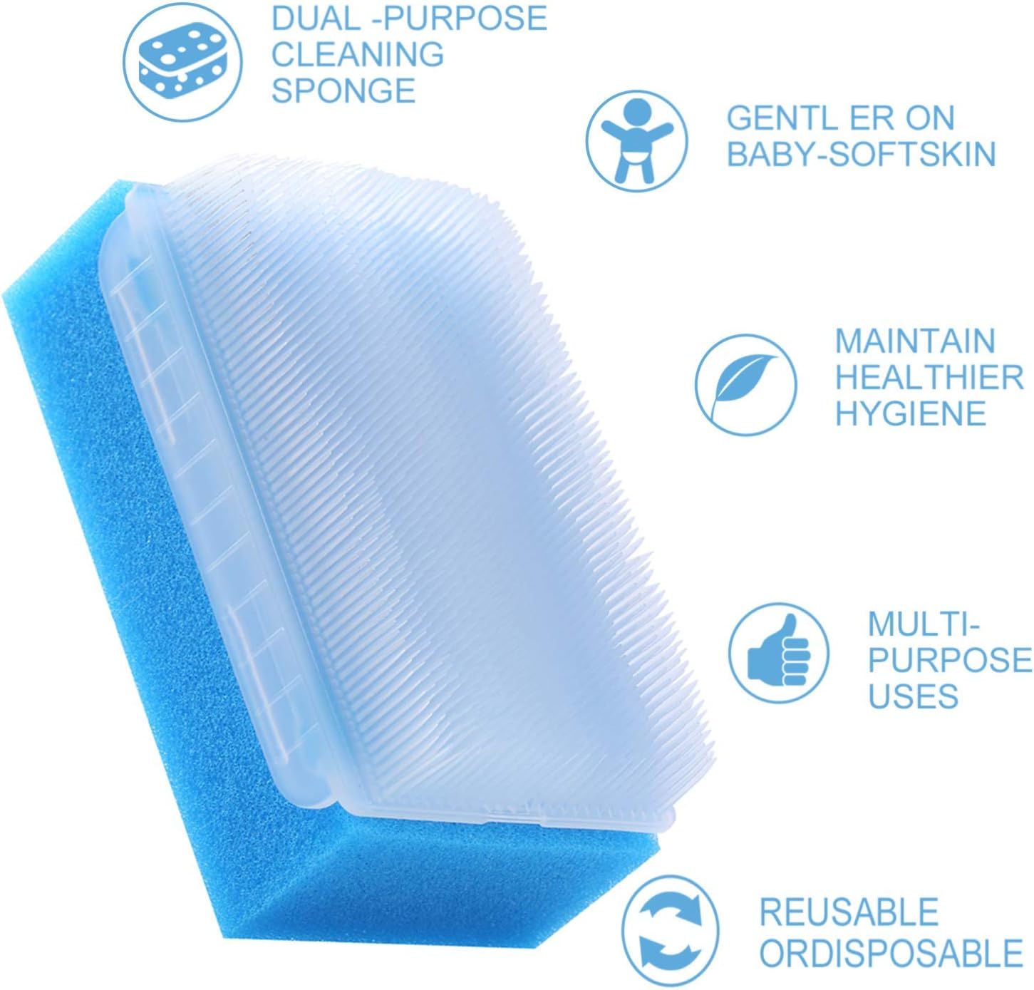 6 Pack Baby Bath Sponge Brush  - مراجعة Baby Products For Sensitive Skin وسعره