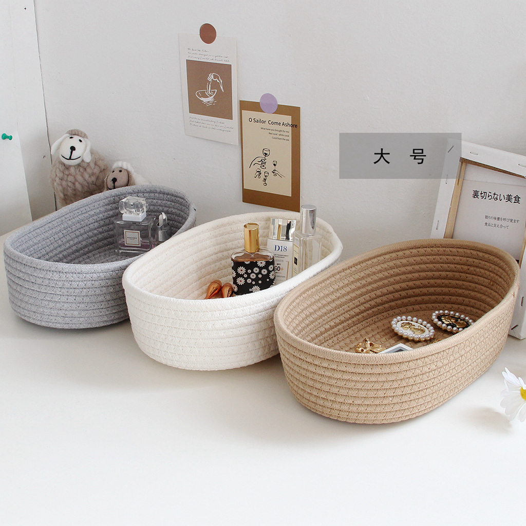1PCS Nordic Cotton Rope Storag - مراجعة Baby Products Hamper وسعره